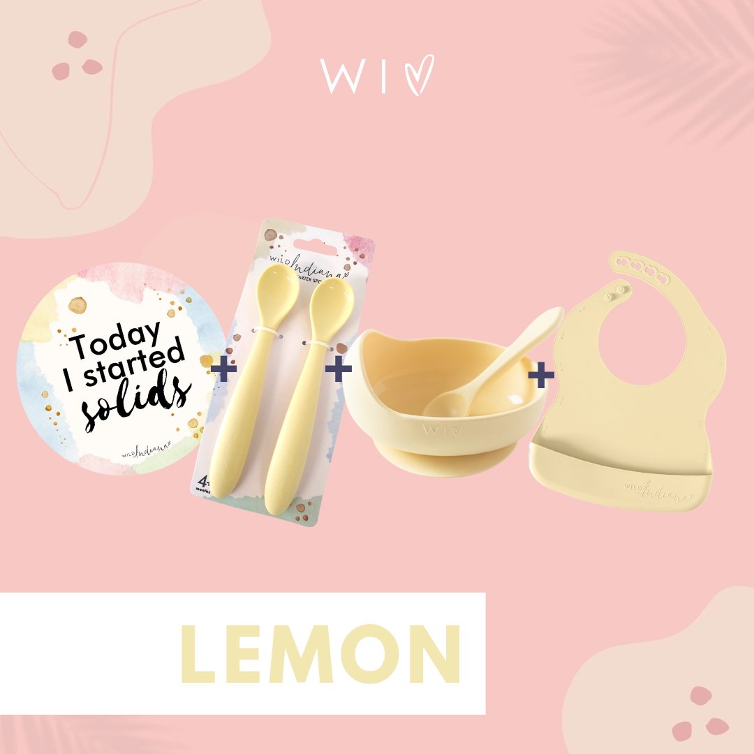 Starting Spoon Baby Feeding Set – Starting Solids Bundle | Silicone Bowl, Spoon & Bib ...